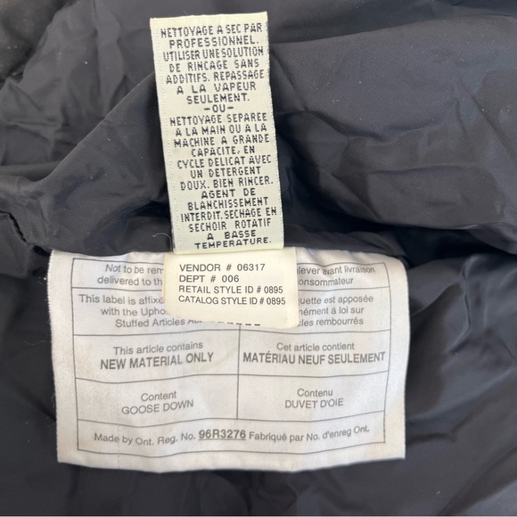 Y2K Eddie Bauer Cropped Black Goosedown Puffer Jacket - Picture 6 of 7